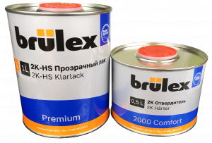 Лак Brulex 2К-НS Premium 1л с отвердителем 2000 comfort 0,5л