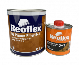 Грунт Reoflex 2К HS Primer Filler 5+1 акриловый 0,8л с отвердителем 0,16л, белый