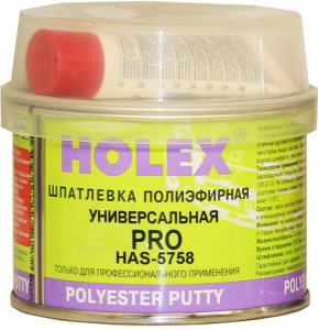 Шпатлевка Holex PRO универсальная, бежевая, 0,25кг с отвердителем