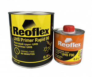 Грунт Reoflex 2К UHS Primer Rapid 90 быстрый 0,8л с отвердителем 0,2л, черный