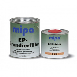 Грунт Mipa 2K-EP Grundierfiller 2+1 эпоксидный наполнитель серо-бежевый 1л. + отвердитель E25 0.5л, Просрок
