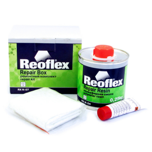 Ремонтный комплект для пластика Reoflex Repair Box (смола 250гр с отвердителем + стекломат 150 гр/м2)