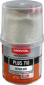 Ремонтный комплект для пластика Novol Plus 710 (смола 0,25кг + отвердитель + стеклоткань)
