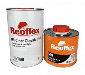 Лак Reoflex 2К МS Clear Classic 2+1 акриловый 1л с отвердителем МS 0,5л