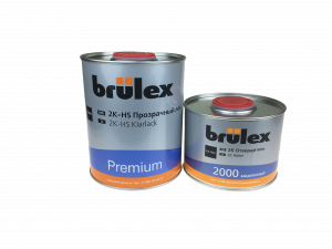 Лак Brulex 2К-НS Premium 1л с отвердителем 2000 медленный 0,5л
