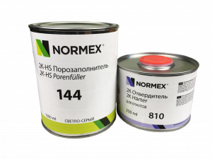 Грунт-наполнитель Normex 2К-HS Fuller 144 4+1 светло-серый, 1л с отвердителем 810 0,25л