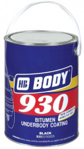 Антикоррозийная мастика Body 930 черная, 2,5кг