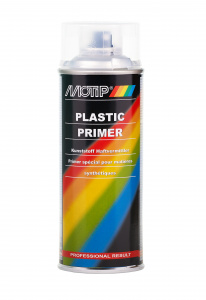 Грунт в аэрозоле MOTIP 1К Plastic primer, бесцветный, 400мл