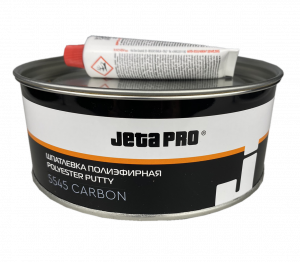 Шпатлевка JETA PRO 5545 Carbon с углеволокном, черная 1кг с отвердителем