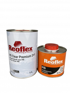Лак Reoflex 2К HS Clear Premium 2+1 акриловый 1л с отвердителем HS 0,5л