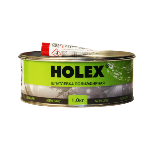 Шпатлевка Holex Soft мелкодисперсная, бирюзовая, 1кг с отвердителем