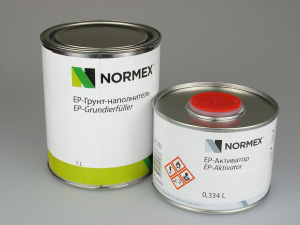 Грунт-наполнитель Normex 2К-EP 3+1 эпоксидный 1л. с активатором 0,334л.