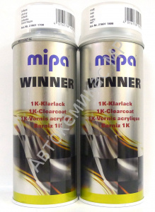 Лак в аэрозоле Mipa Winner Spray Klarlack бесцветный глянцевый 400мл.