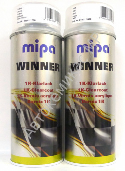 Лак в аэрозоле Mipa Winner Spray Klarlack бесцветный матовый 400мл.