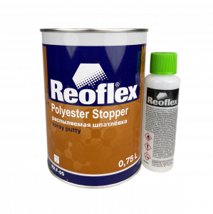 Шпатлевка Reoflex Polyester Stopper жидкая, серая 0,75л с отвердителем