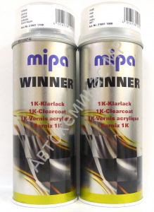 Лак в аэрозоле Mipa Winner Spray Klarlack бесцветный глянцевый 400мл.