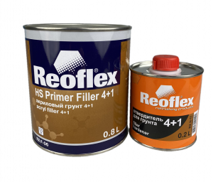 Грунт Reoflex 2К HS Primer Filler 4+1 акриловый 0,8л с отвердителем 0,2л, серый
