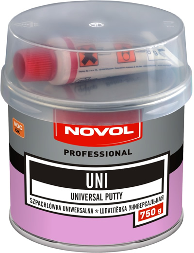 Шпатлевка Novol UNI универсальная, бежевая 0,75кг с отвердителем