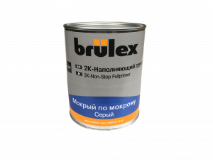 Грунт-наполнитель Brulex 2K-HS-Nonstop-Fullprimer 2+1 наполнитель мокрый по мокрому 1л, серый