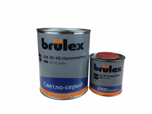 Грунт-наполнитель Brulex 2K-HS-Fuller 4+1 светло-серый 1л с отвердителем 2000 0,25л
