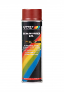 Грунт в аэрозоле MOTIP Premium 1К wash primer red реактивный, красный, 500мл