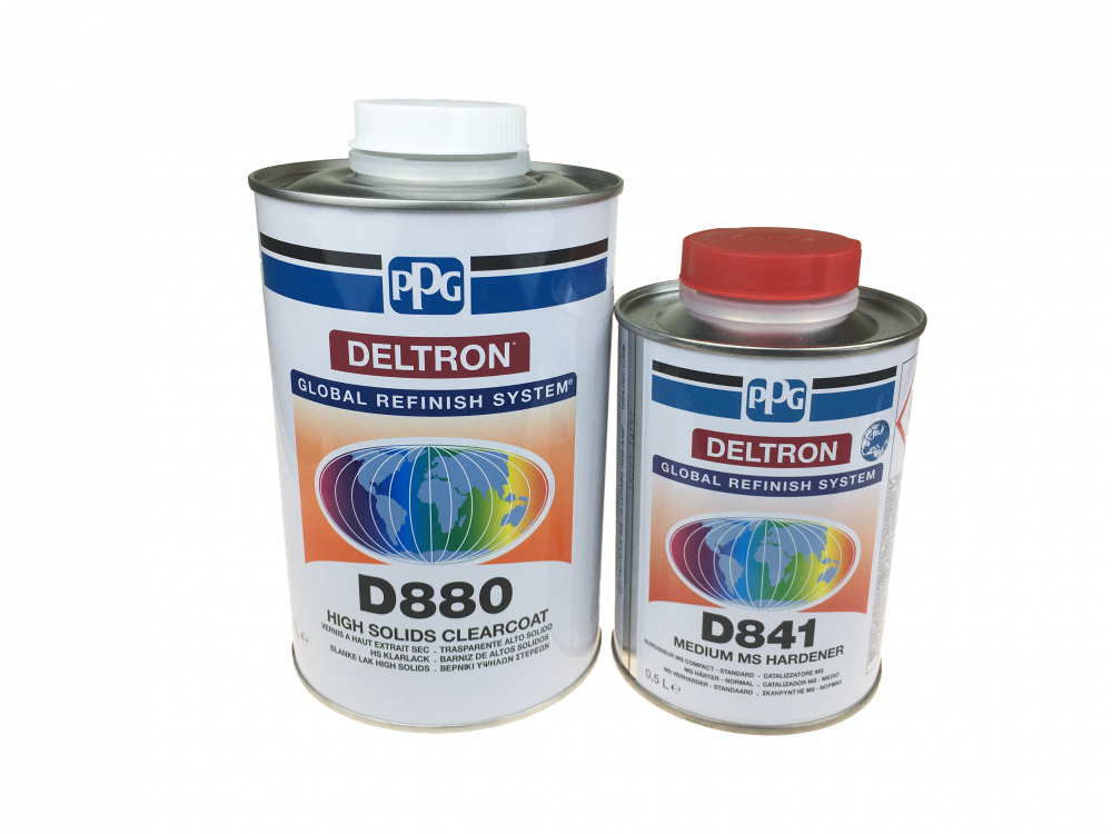 Лак PPG D880 прозрачный 1л с отвердителем D841 0,5л 