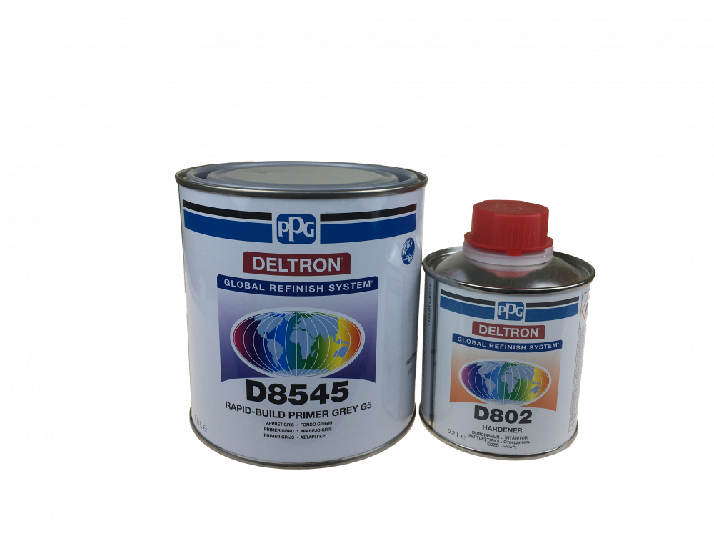 Грунт PPG D8545 Rapid-Build 0.8л + отв. 0,2л, серый
