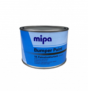 Эмаль для бамперов структурная Mipa 1K Bumper Paint, черная, 0.5л