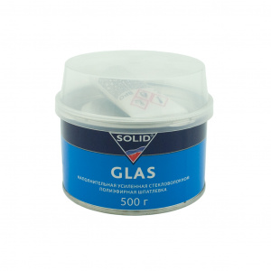 Шпатлевка SOLID Glas со стекловолокном, зеленая 0,5кг. с отвердителем