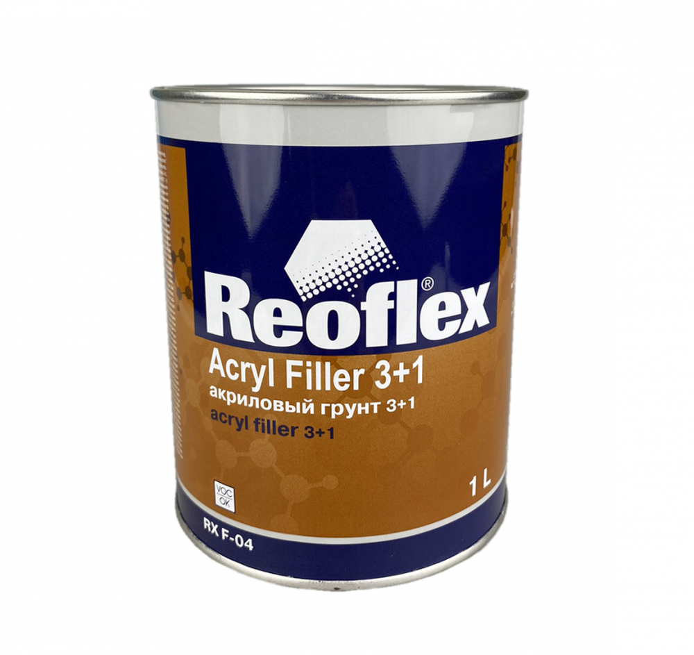 Грунт Reoflex 2К Acryl Filler 3+1 акриловый 1,0л, черный