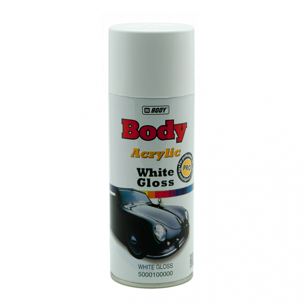 Краска в аэрозоле Body WhiteGloss белая глянцевая, 400 мл