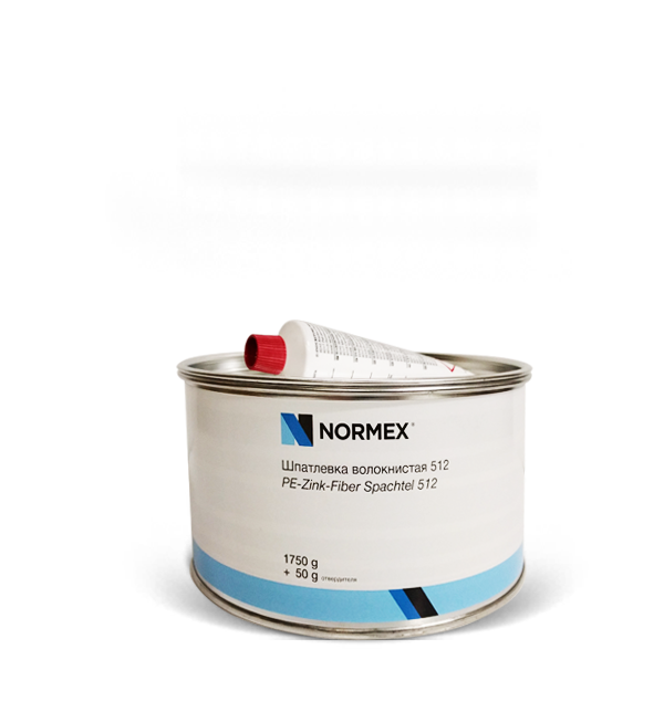 Шпатлевка Normex 512 волокнистая, зеленая 1,8кг с отвердителем