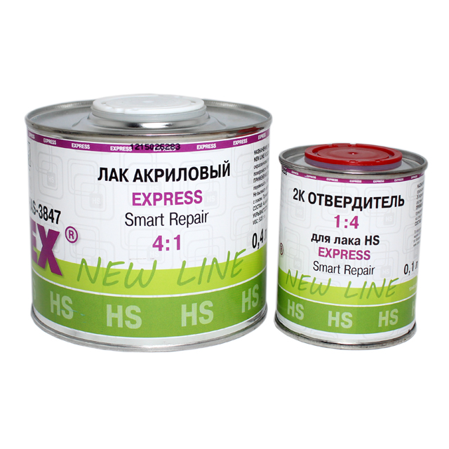 Лак HOLEX 2K HS 4:1 EXPRESS SMART REPAIR 0,4л с отвердителем HS EXPRESS 0,1л