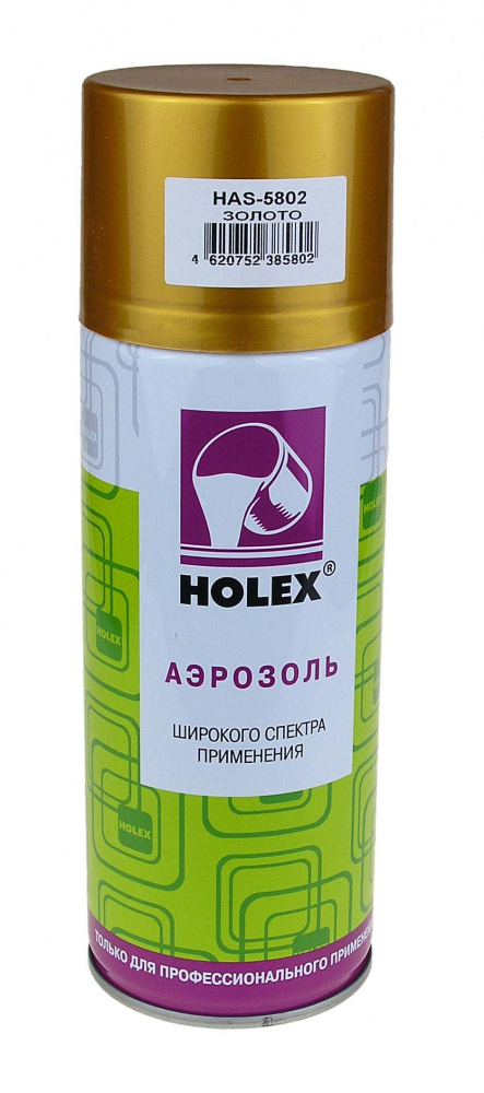 Краска в аэрозоле Holex Золото Декор 520 мл