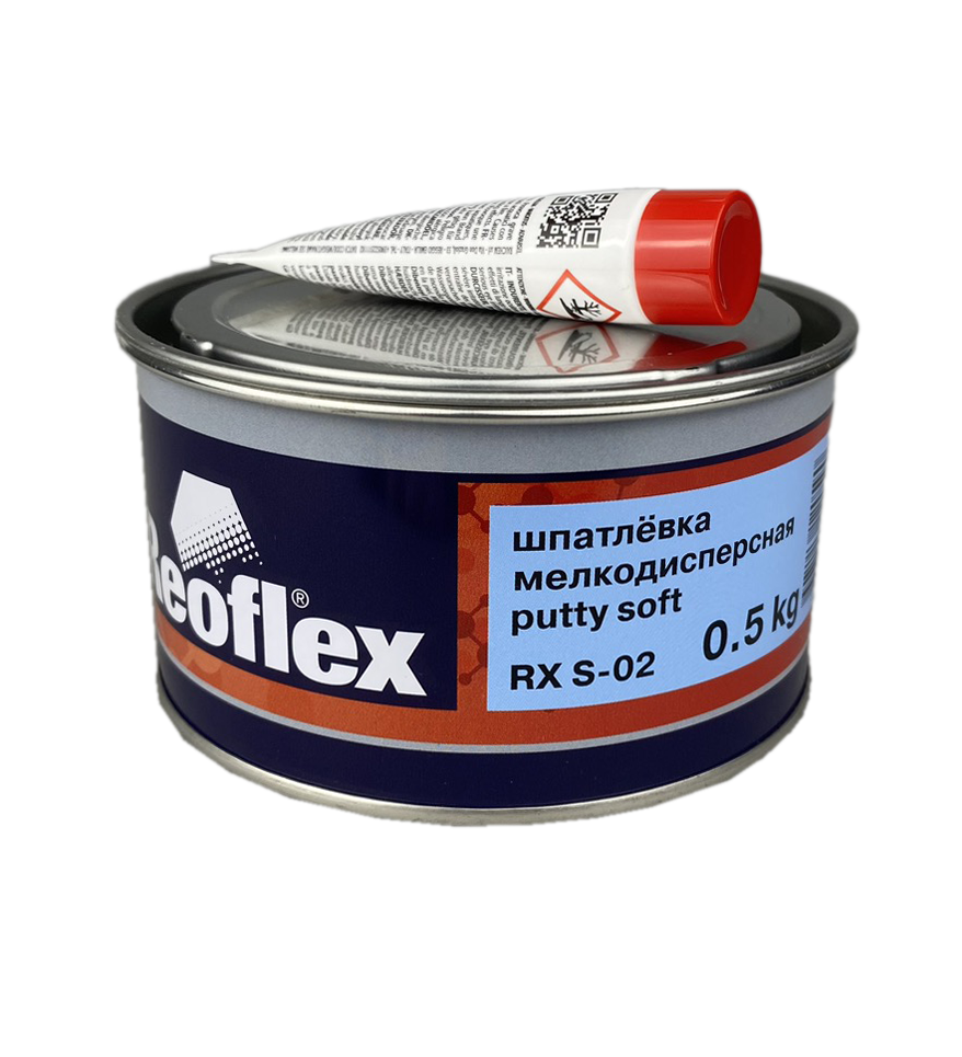 Шпатлевка Reoflex Soft мелкодисперсная, бежевая 0,5кг с отвердителем