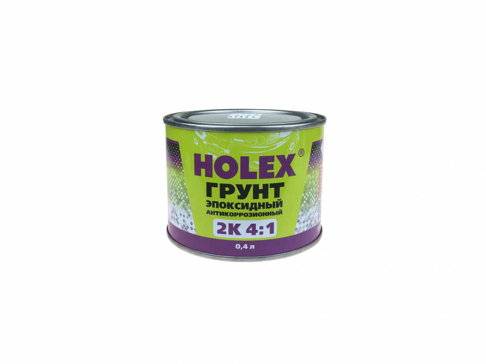 Грунт HOLEX 2K 4:1 эпоксидный антикоррозионный 0,4л (0,7кг), светло-серый