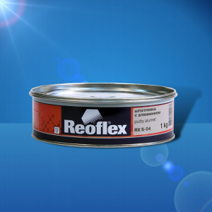 Шпатлевка Reoflex Alumet с алюминием, серая 1кг с отвердителем