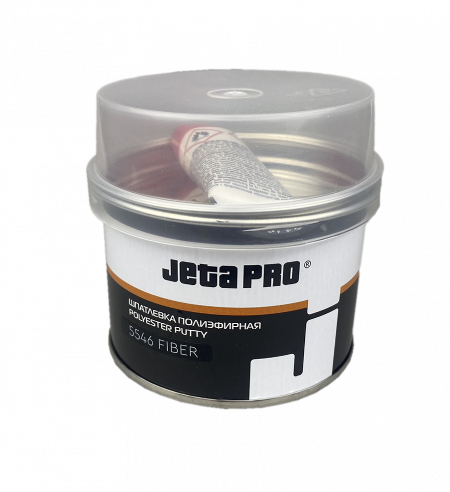 Шпатлевка JETA PRO 5546 Fiber со стекловолокном, серо-зеленая 0.25кг с отвердителем