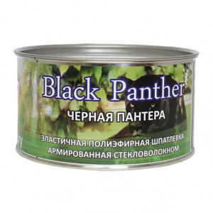 Шпатлевка H7 Black Panther эластичная армированная стекловолокном, черная, 1л (1,77кг) с отвердителем, Просрок