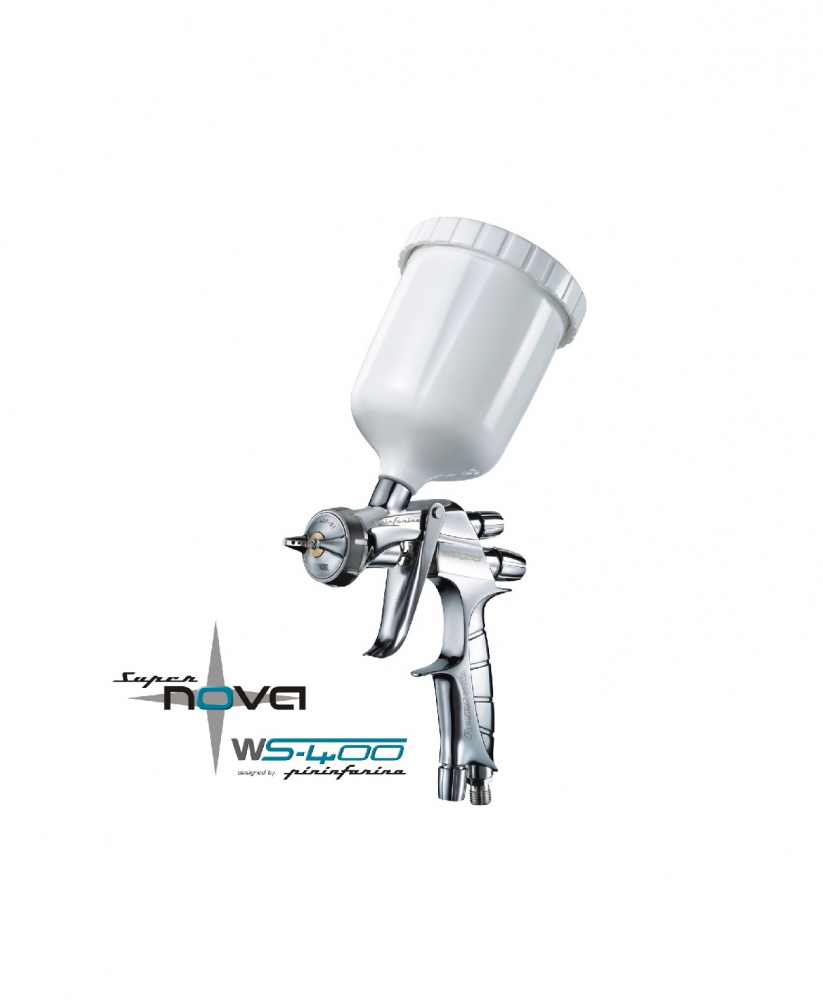 Краскопульт IWATA EVO WS-400 BASE, дюза 1,3 с верхним бачком 0,6л.