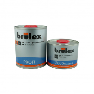 Лак Brulex 2К-НS Profi 1л с отвердителем 2000 standard 0,5л
