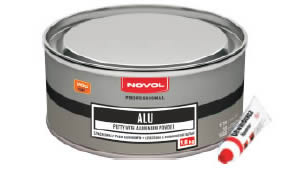 Шпатлевка Novol Alu с алюминием, темно-серая 1.8кг с отвердителем
