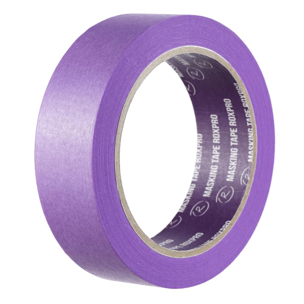 Лента малярная RoxelPro 5020 (50м*30мм) для деликатных работ, на рисовой бумаге Ваши, фиолетовая
