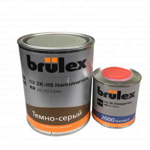 Грунт-наполнитель Brulex 2K-HS-Fuller 4+1 темно-серый 1л с отвердителем 2000 0,25л