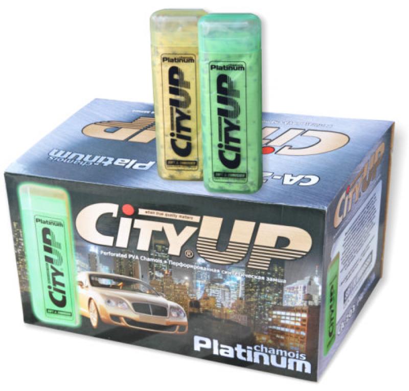 Салфетка в тубусе City UP CA-204 Platinum Super Quality синтетическая замша 32*43см