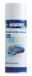 Лак в аэрозоле Mobihel 1К акриловый прозрачный глянцевый 520мл.