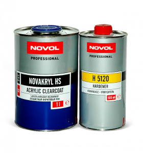 Лак Novol HS 2+1 прозрачный 1л с отвердителем H5120 0,5л
