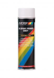Грунт в аэрозоле MOTIP Premium 1К Epoxy primer, серый, 500мл