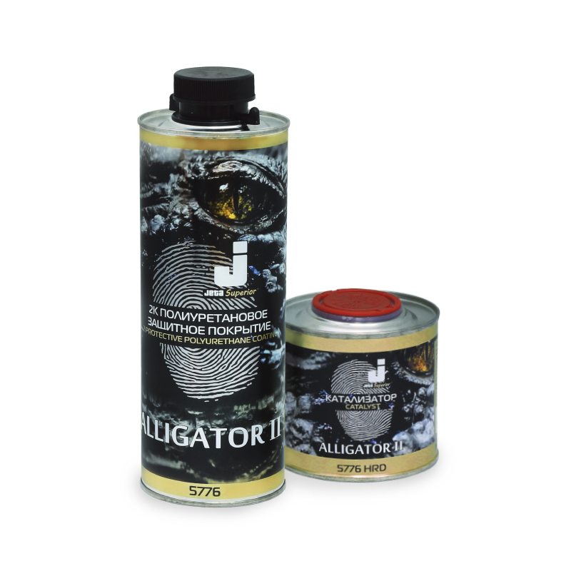 Покрытие защитное JetaPro Alligator II 2K полиуретановое покрытие колеруемое 0,8л + 0,2л отвердителя