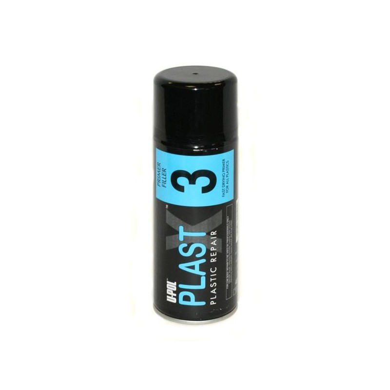 Грунт в аэрозоле U-pol PLAST X для пластика, серый 400мл